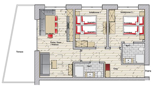 Grundriss-Apartment